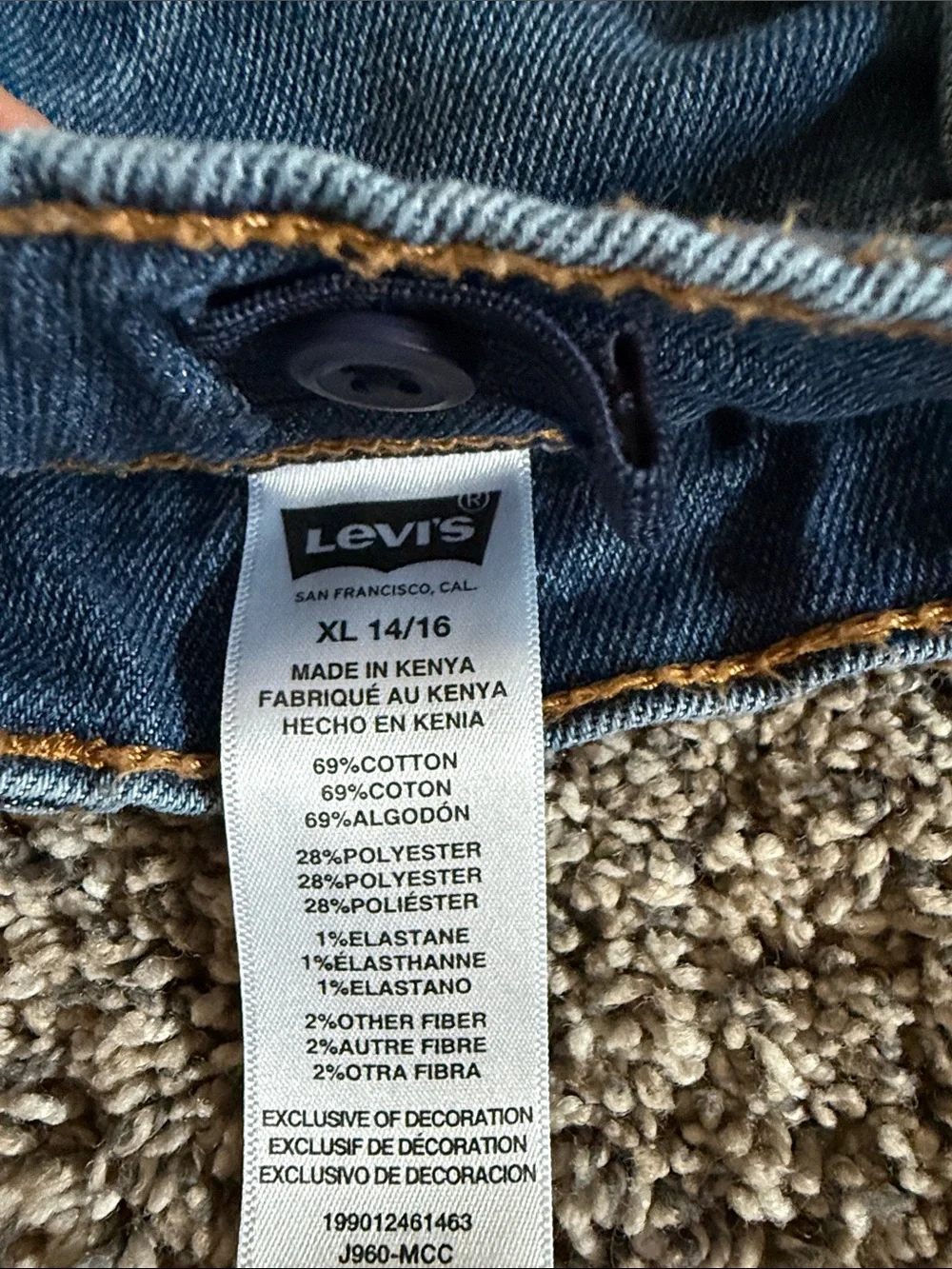Levi's girls  Blue Denim Shorts - Classic High-Rise Cut